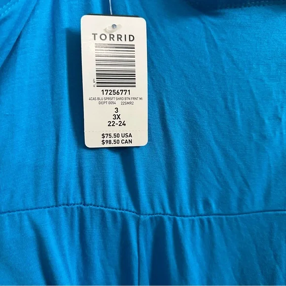 BNWT Torrid Size 3 Super Soft Button Down Midi Dress PLS READ DESCRIPTION - Picture 9 of 9
